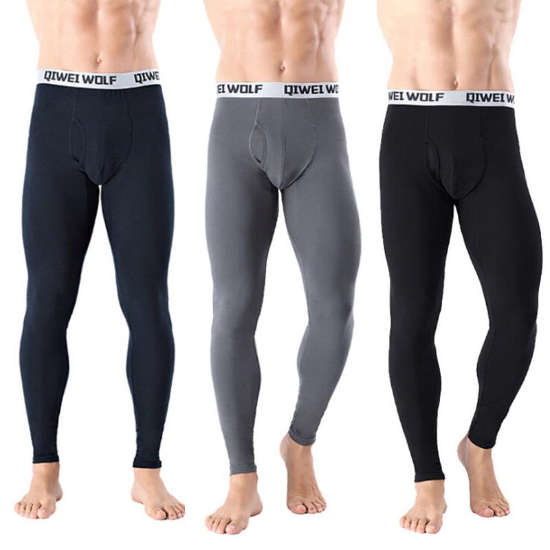 Mùa Thu Và Mùa Đông Nam Quần Lót Sinh Nhiệt Ấm Đáy Quần Dài Quần Legging Cotton Thông Thường Quần Lót Sinh Nhiệt