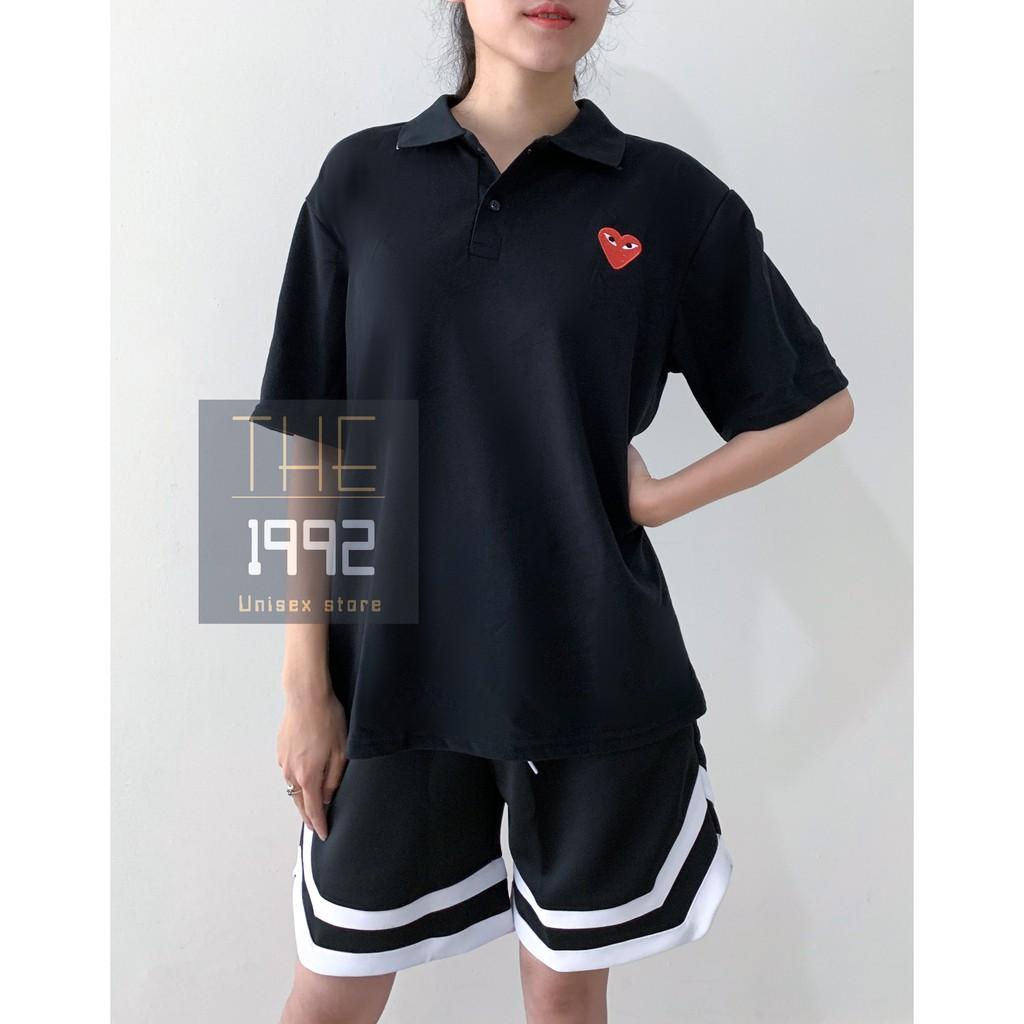 Áo phông cổ bẻ tay lỡ The 1992 Unisex Tim 2 màu full size M L XL