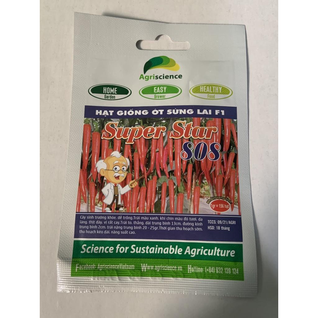 Hạt Giống Giống ớt chỉ địa lai F1 Agri Star 808
