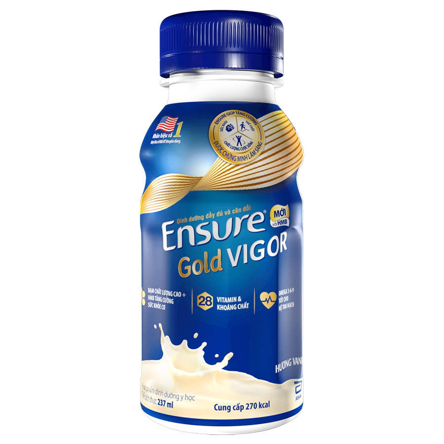 Combo 6 Chai Sữa Nước Abbott Ensure Gold Vigor 237ml