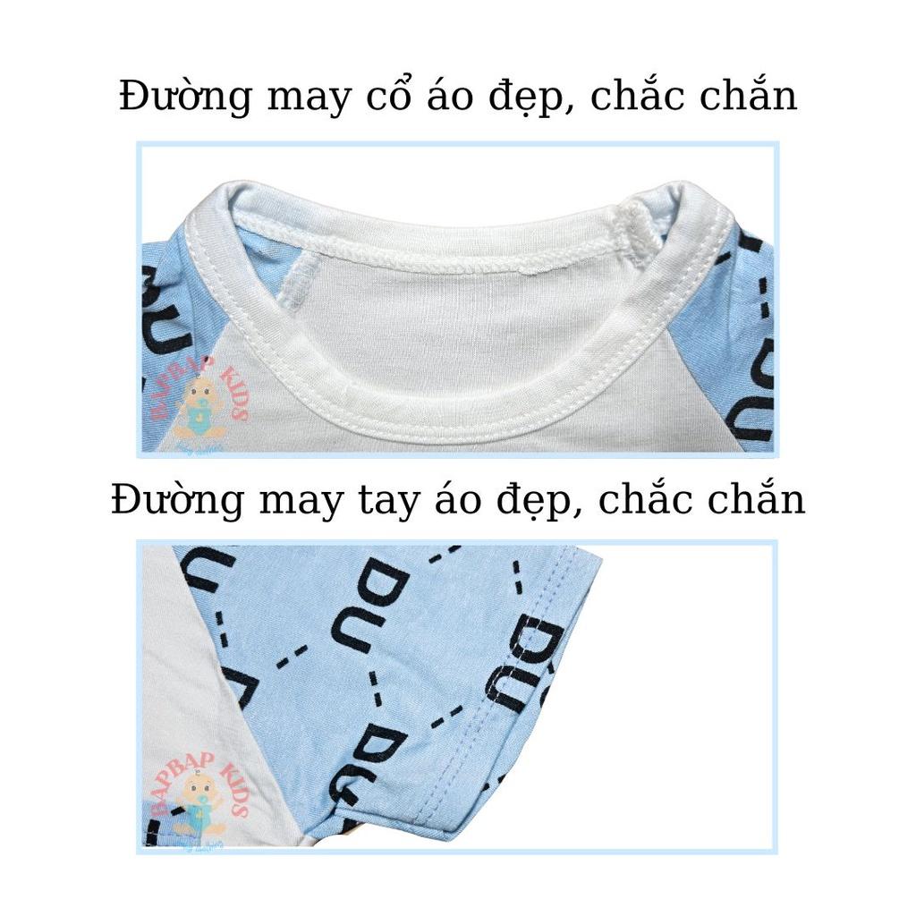 Bộ Cộc Tay Cho Bé Trai, Bé Gái BAPBAP Vải Thun Lạnh Minkymom Phối Tay Màu, Đồ Bộ Trẻ Em Mặc Nhà CTP