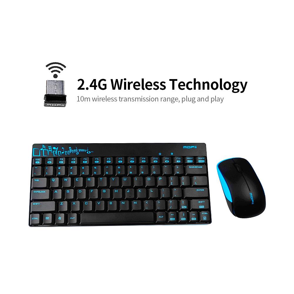 Bộ bàn phím chuột không dây Mofii X210 2.4G nhỏ gọn cho PC Laptop