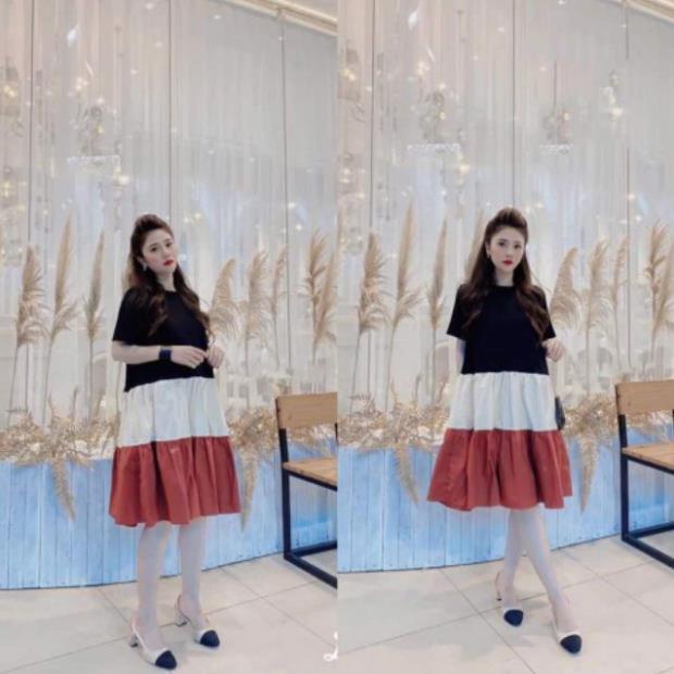Đầm bầu thời trang thiết kế chất cotton 100% freesize từ 45 đến 70kg