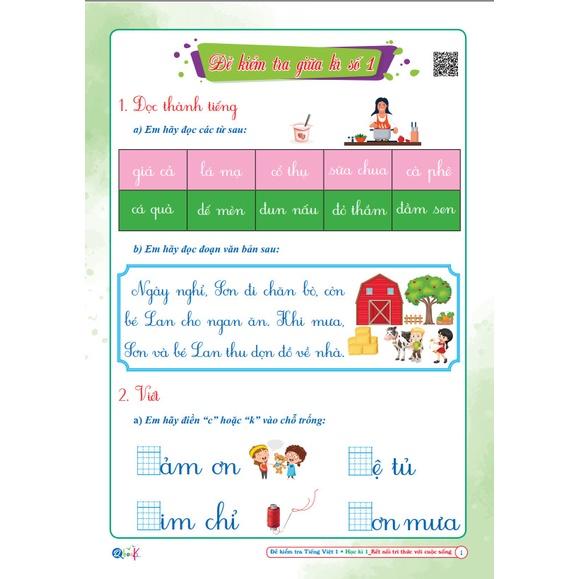 Sách - Combo Đề Kiểm Tra Lớp 1 Cả Năm - Toán và Tiếng Việt Kết Nối Tri Thức Với Cuộc Sống