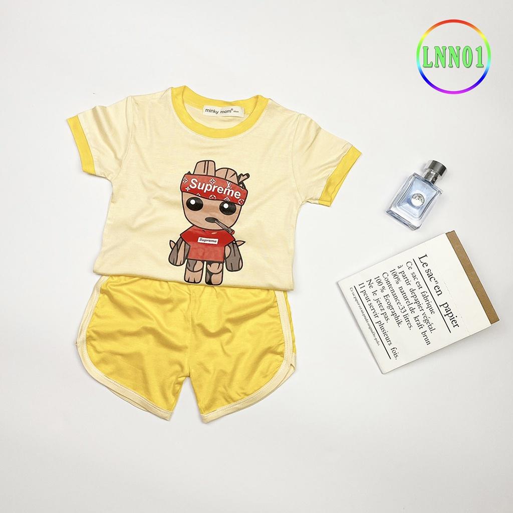 Bộ Cộc Tay Cho Bé LNN01 Đồ Bộ Thun Lạnh Cao Cấp Mềm Mịn Thoáng Mát Dễ Chịu, Thoải Mái Cho Bé
