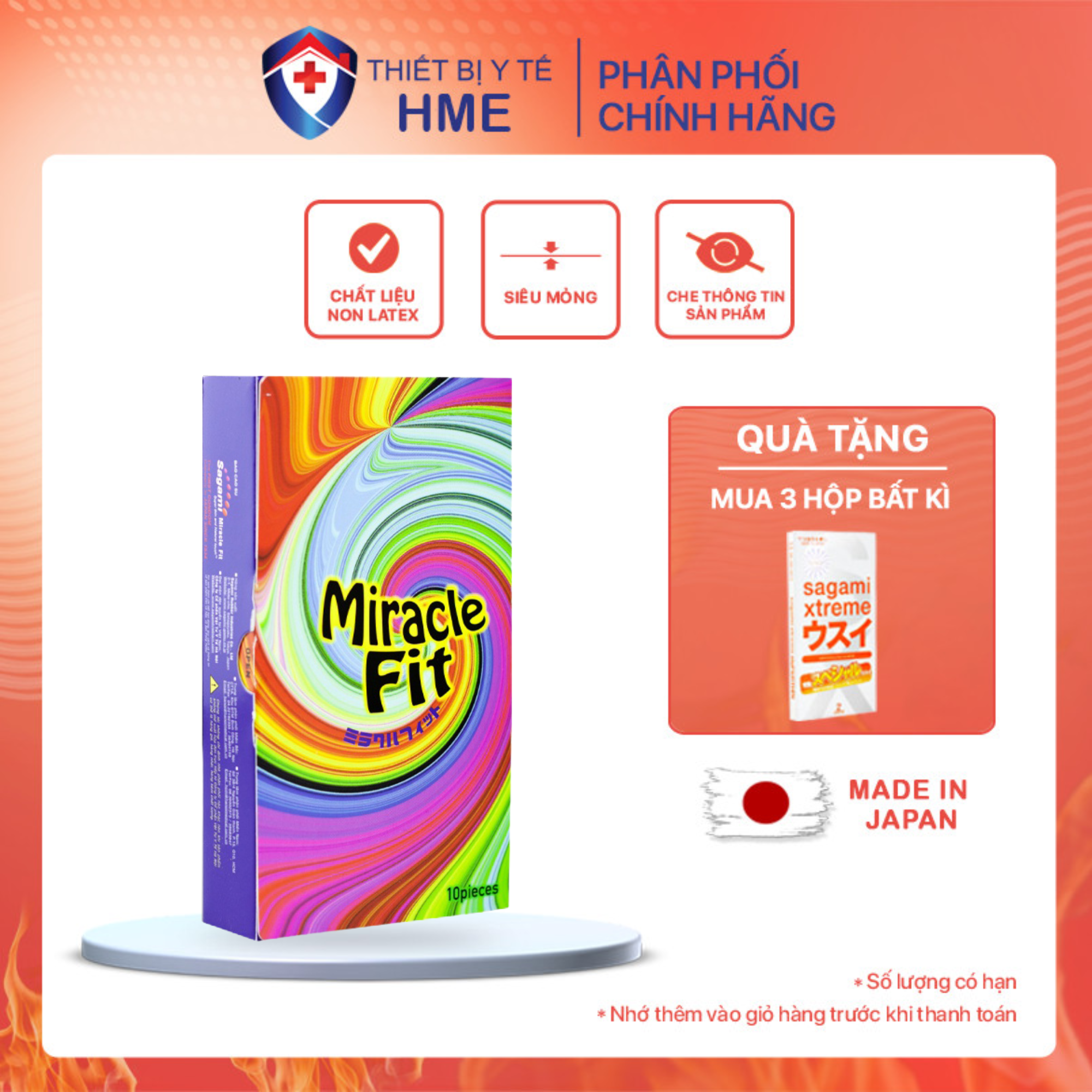 Bao Cao Su Sagami Xtreme Miracle Fit Ôm Khít Size Nhỏ Hộp 10 Chiếc Nhật Bản
