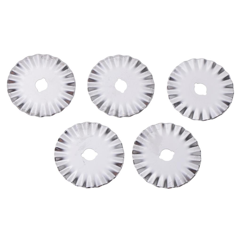 20 Pieces Decorative Rotary Replacement Pinking Blade 45 Wave Blades Refill Sewing Fabric Leather Photo Paper Roller Craft Steel Quilting Blades