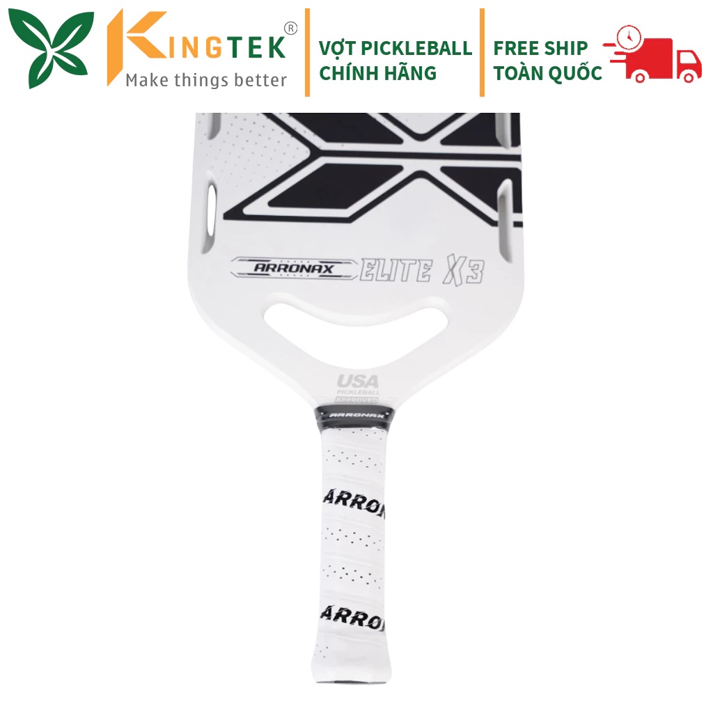 Vợt Pickleball Arronax Elite X3 Chính Hãng - Màu Trắng - Đen