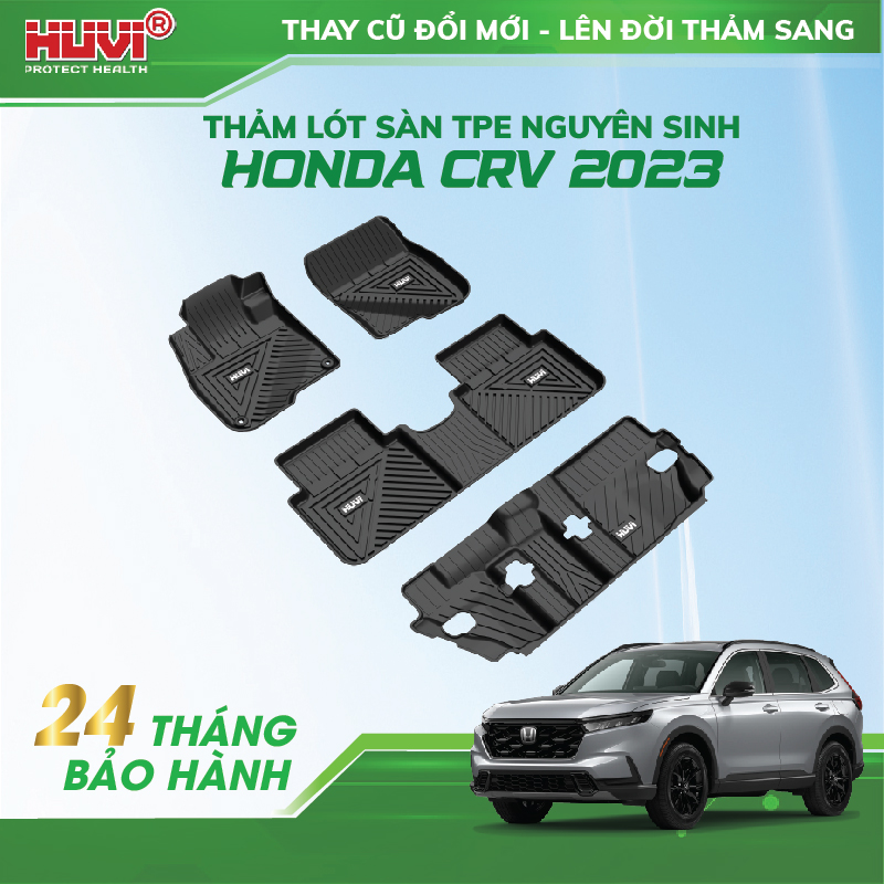 Thảm lót sàn ô tô Honda CRV 2023 KHÁNG NƯỚC, KHÔNG MÙI, PHỦ KÍN SÀN XE