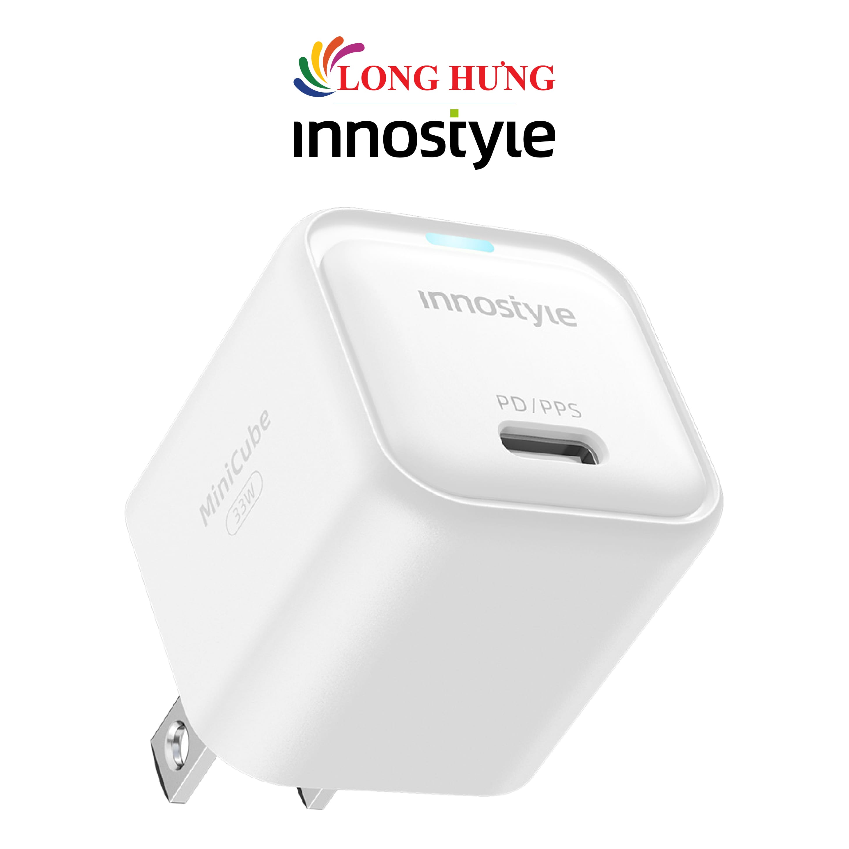 Cốc sạc Innostyle MiniCube 33W GaN Charger IC33PDWHI - Hàng chính hãng