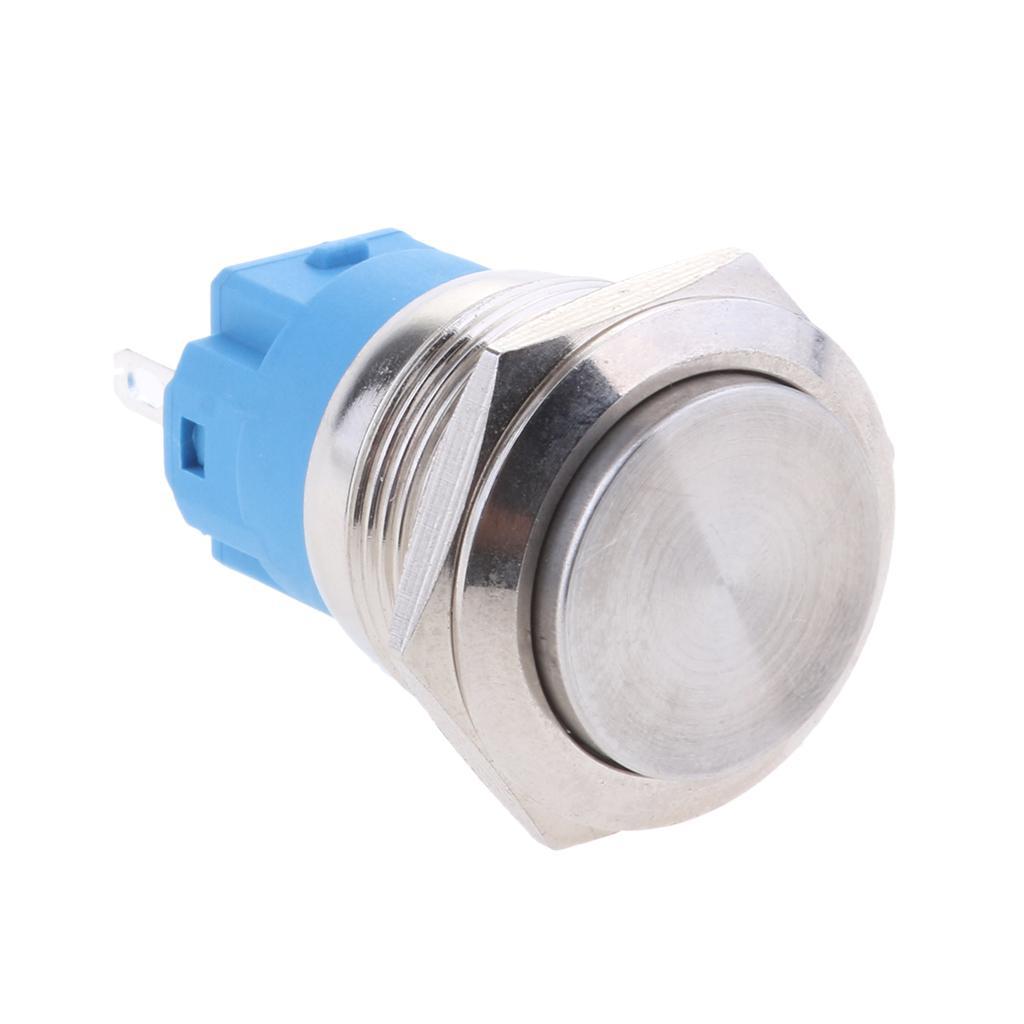 2pack 27mm Metal Annular Push Button Switch LED Self-Lock Momentary Switch