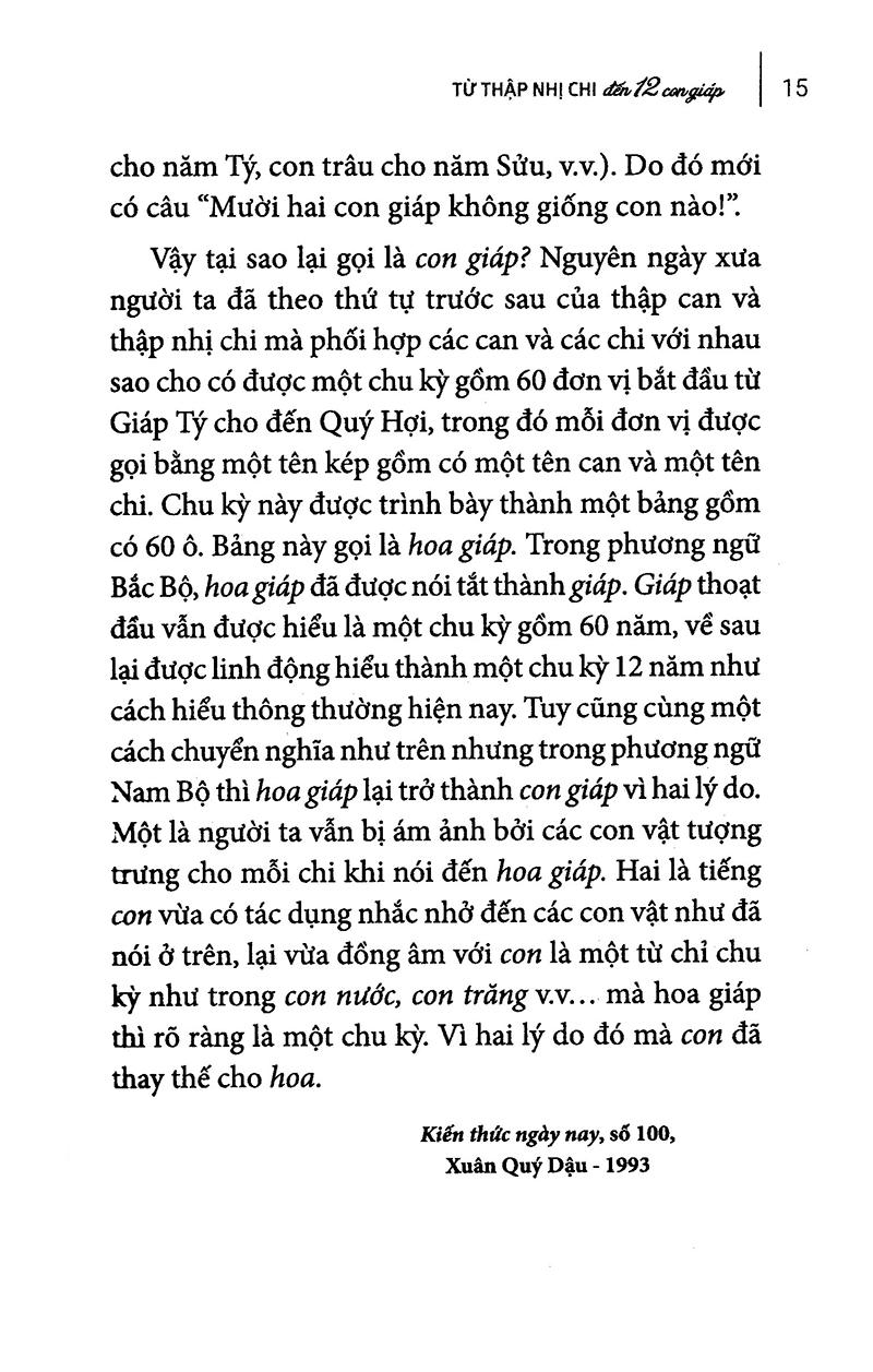 Từ Thập Nhị Chi Đến 12 Con Giáp