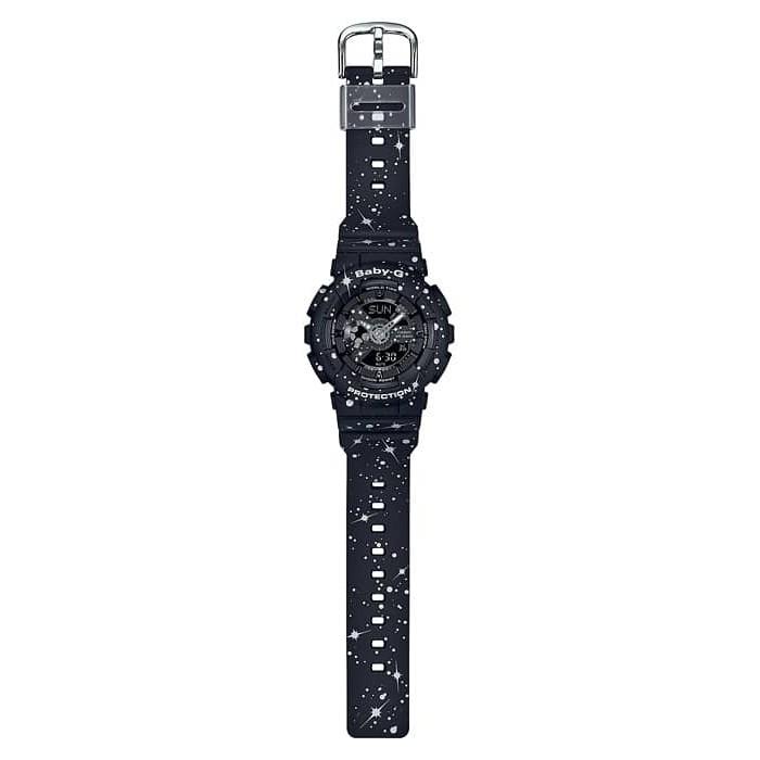 Đồng Hồ Nữ Casio Baby-G BA-110ST-1A Ngôi Sao Lấp Lánh - Dây Nhựa Màu Đen