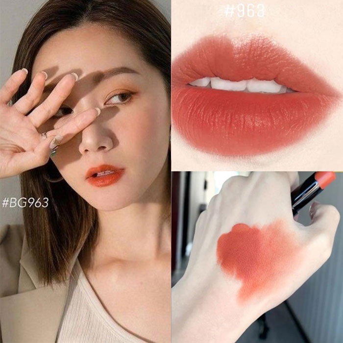 Son Shu Uemura Rouge Unlimited Amplified Matte AM BG 963 Màu Cam Đất (Chất Son Lì Có Dưỡng)