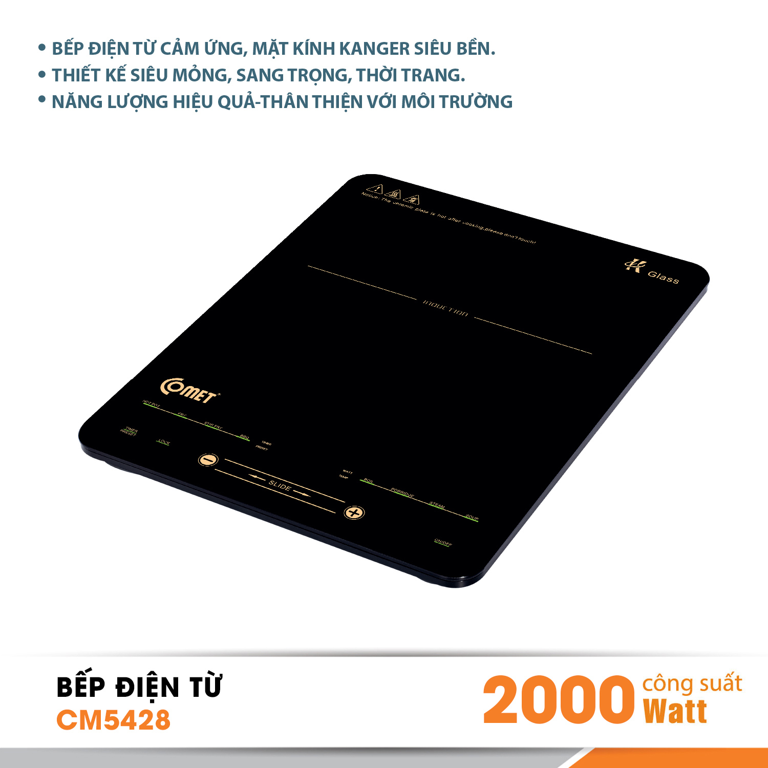 Bếp Điện Từ Comet CM5428 - Kèm Nồi Lẩu