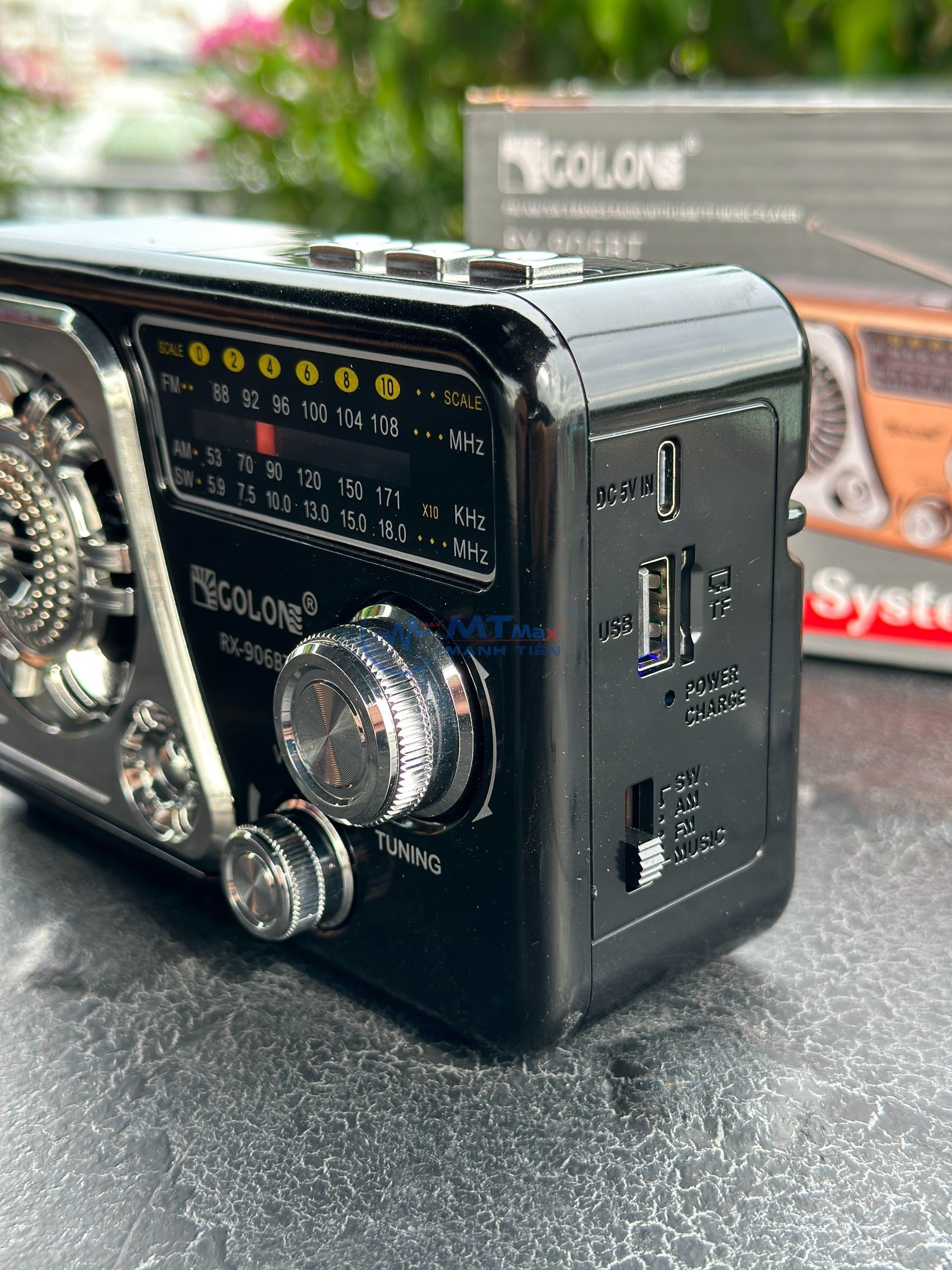 Hình ảnh Đài Radio Dùng Pin Sạc RX 906BT - Máy Nghe Nhạc Kiêm Đài Radio, FM, AM, SW Hỗ Trợ Kết Nối Bluetooth, USB, Thẻ Nhớ Âm Thanh To Lớn Dễ Dàng Sử Dụng hàng chính hãng