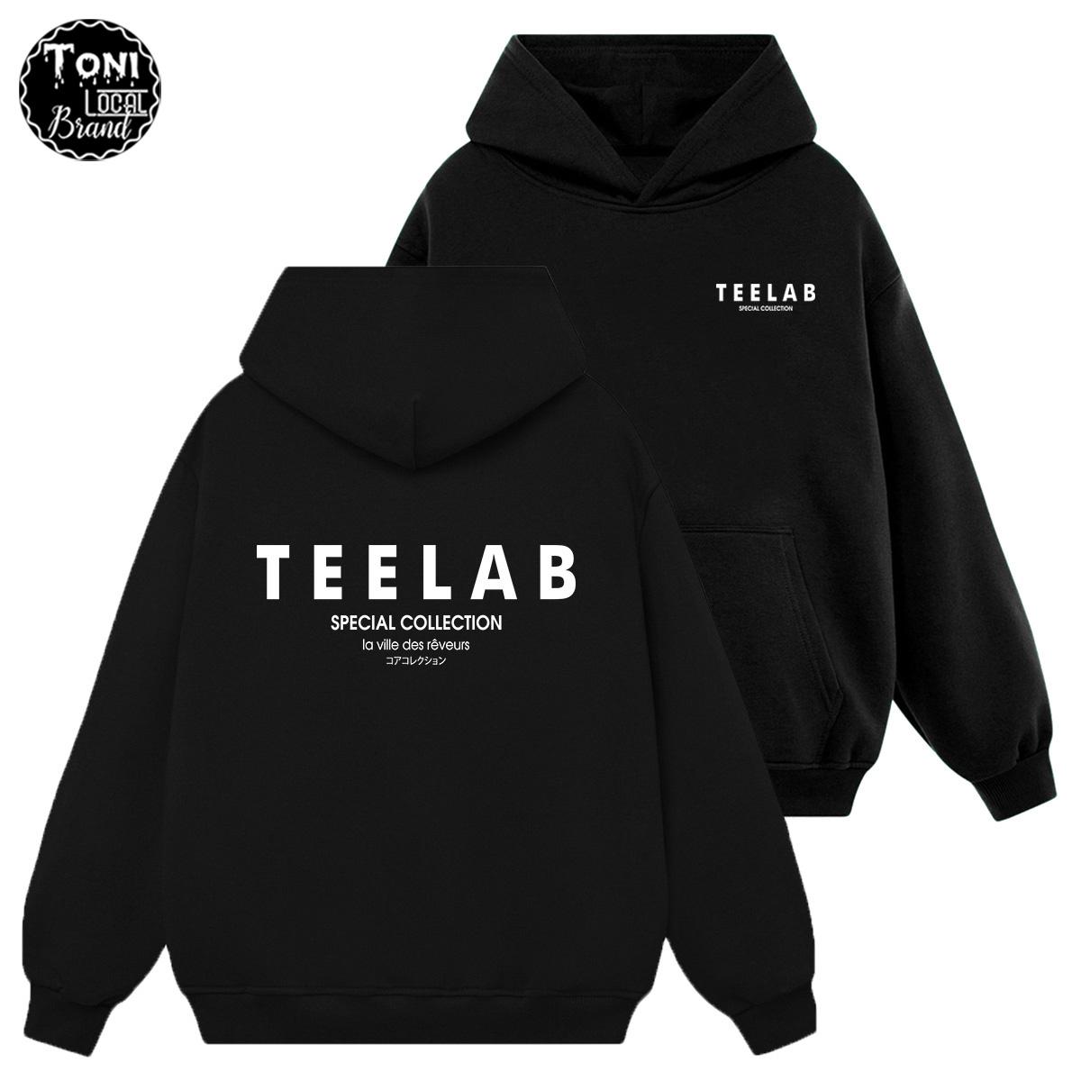 Áo Hoodie Local Brand TEELAB nỉ bông dày form rộng Unisex Full Box
