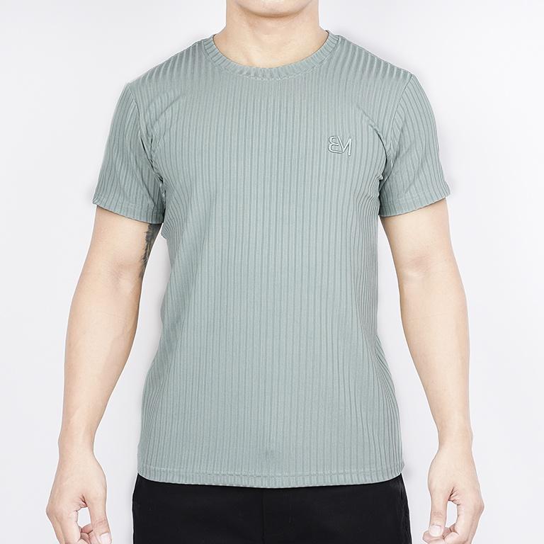 Áo ngắn tay cổ tròn basic BAMIHOME vải thun gân co giãn thoải mái unisex