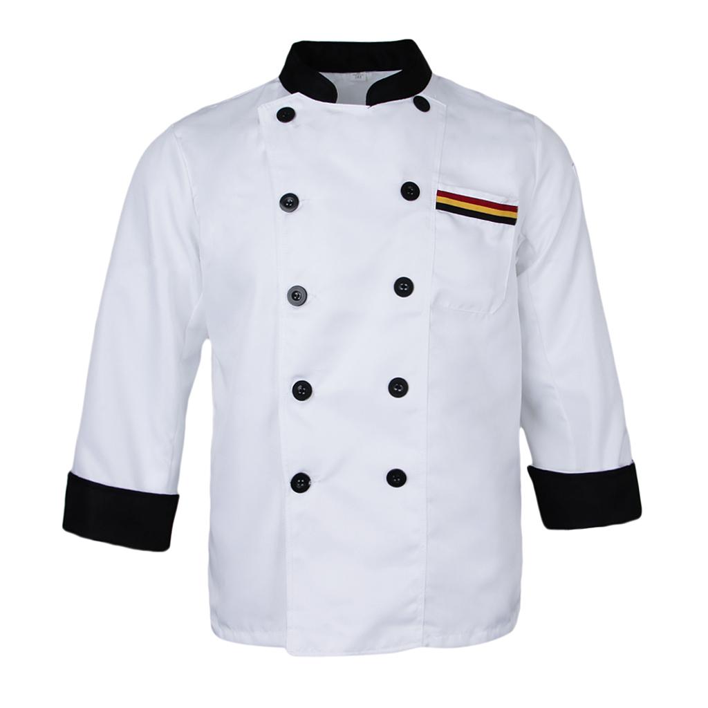 Chef Apparel Unisex Long Sleeve Chef Jacket Coats Restaurant Cook Uniform