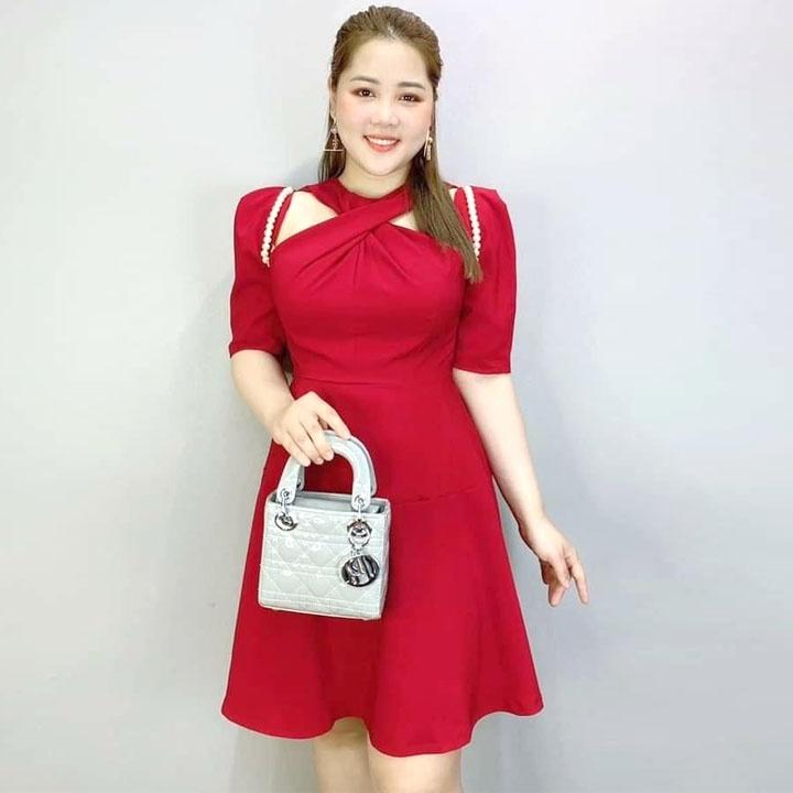 Đầm Bigsize phối cườm Hotgirl ChubbyBigsize