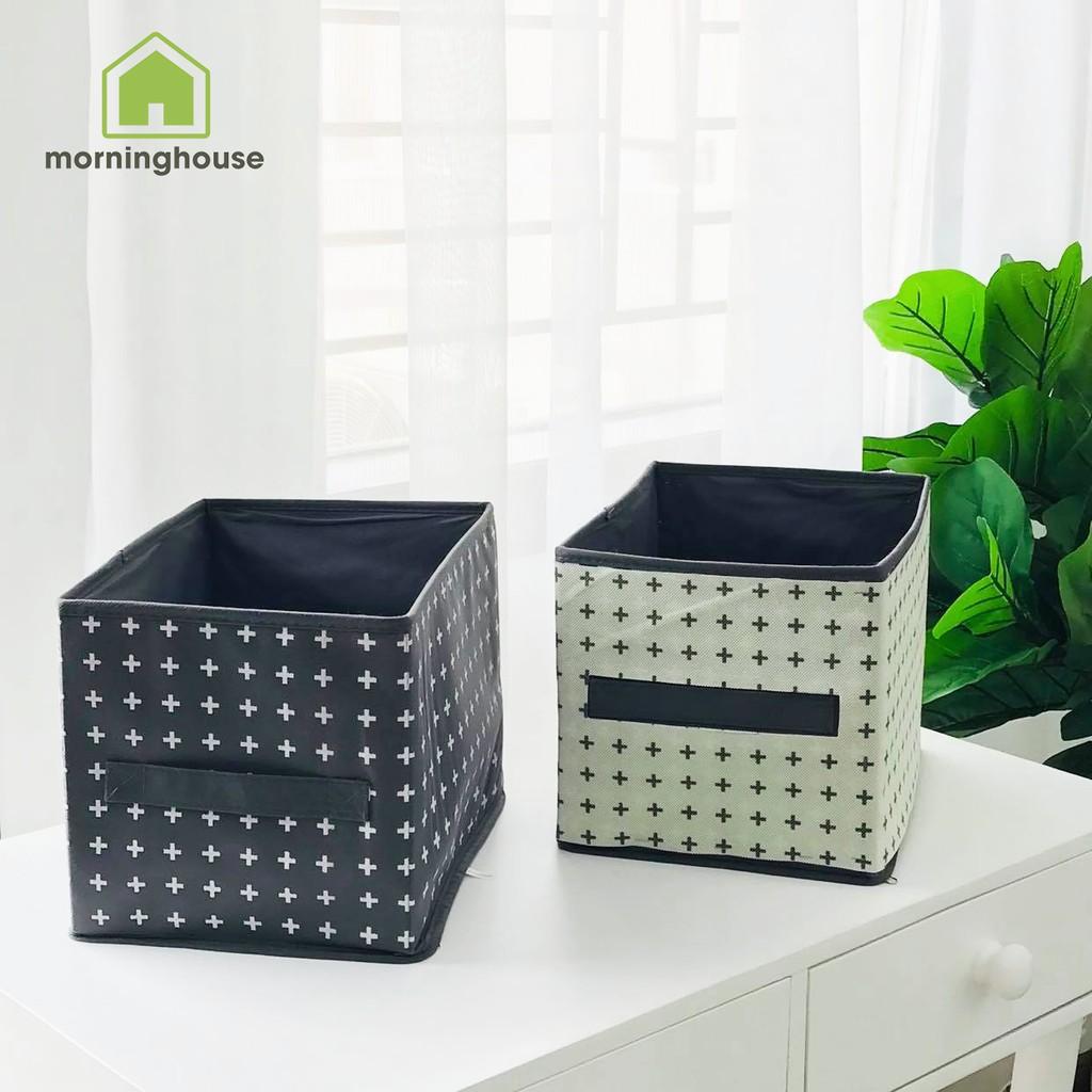 Hộp Đựng Quần Áo Gấp Gọn Màu Xám- Morning House