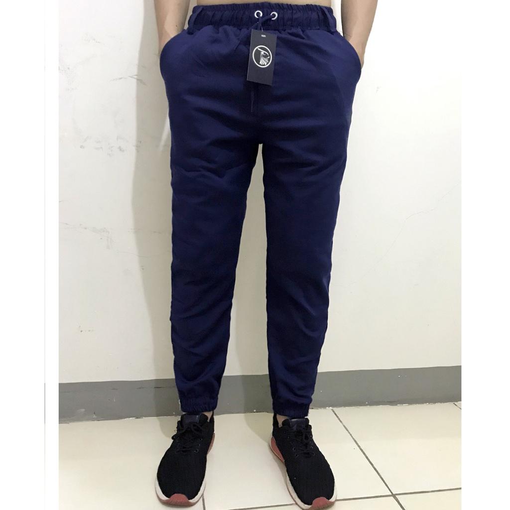 Quần jogger nam nữ vải kaki co giãn ống bó khóa zip cá tính (k1