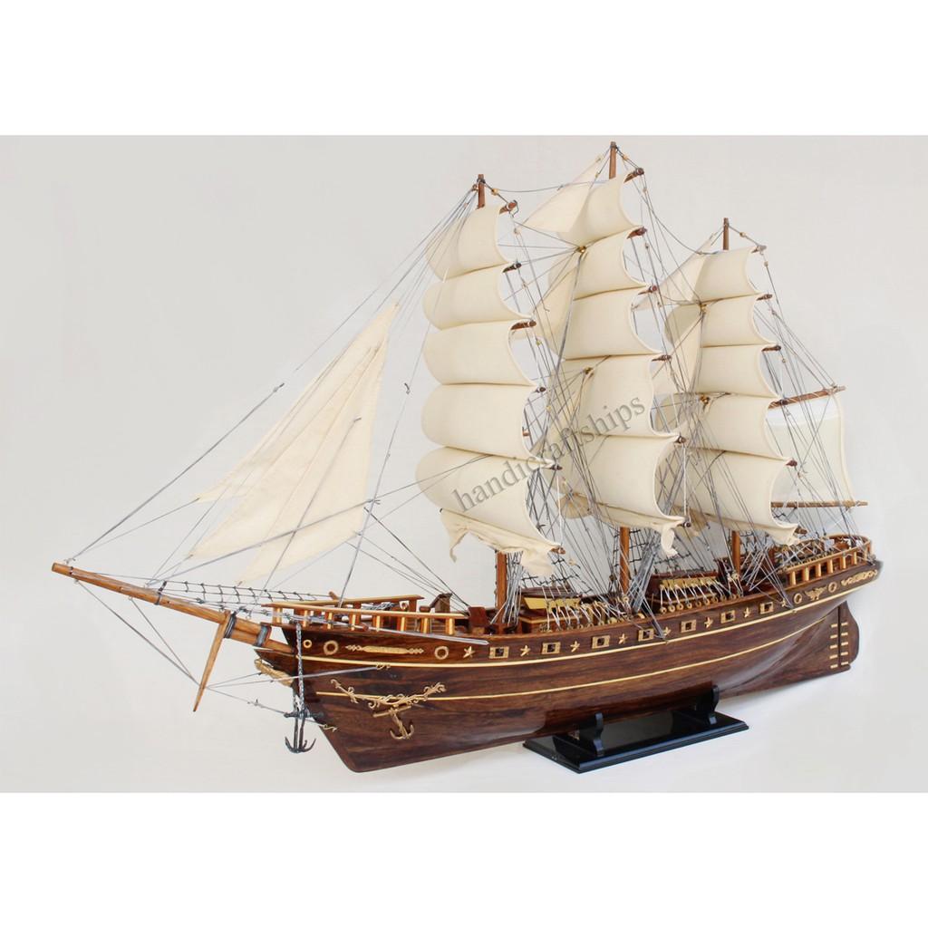 Mô hình thuyền buồm gỗ Cutty Sark 97cm đen