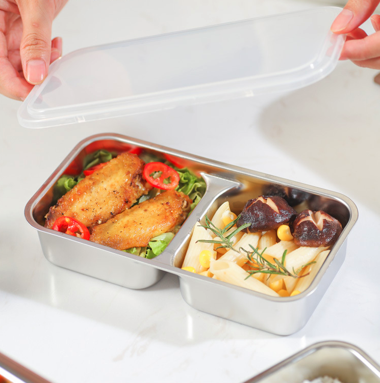 Hộp đựng cơm hâm nóng văn phòng 2 tầng