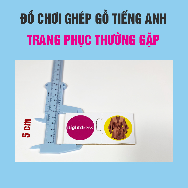 Đồ chơi ghép gỗ Tiếng Anh về Trang phục thường gặp