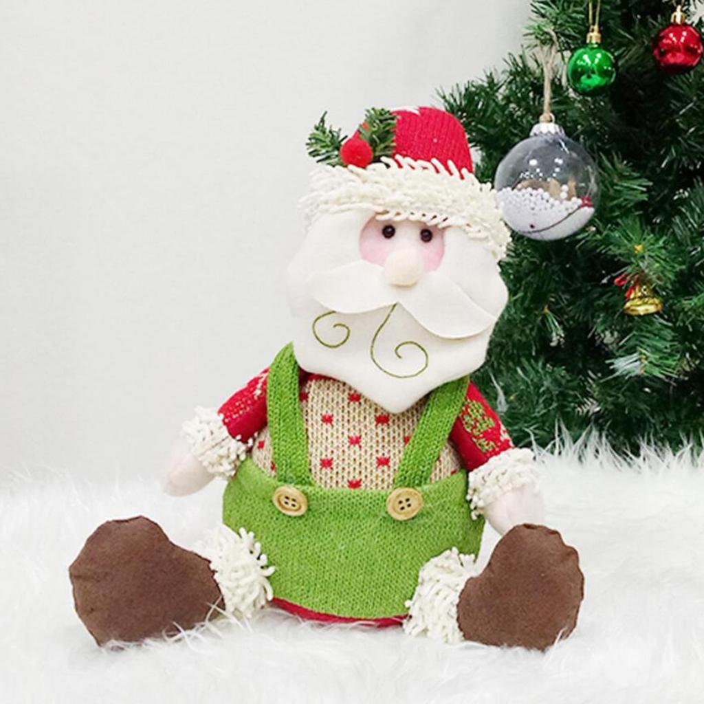 Christmas Sitting Plush Doll Gift Toy Christmas Ornament Home Decor
