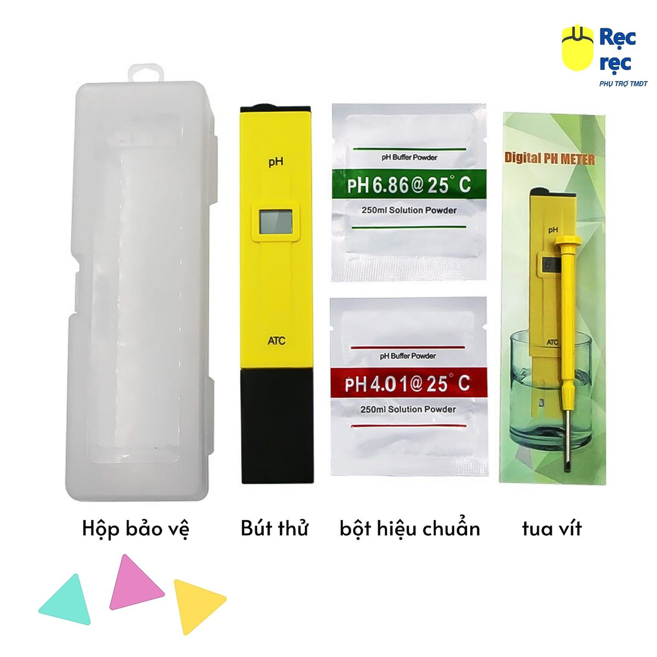 Máy đo pH nước và bút đo pH hồ cá với tính năng điều chỉnh ATC thử tính kiềm axit nước chính xác - hàng nhập khẩu