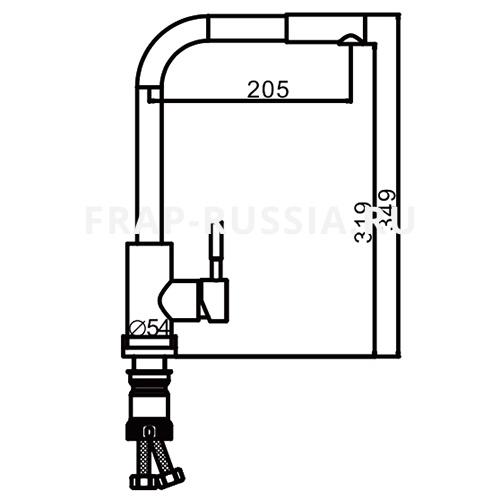 VÒI BẾP DÂY RÚT NHẬP KHẨU NGA FRAP F60899 - HÀNG CHÍNH HÃNG