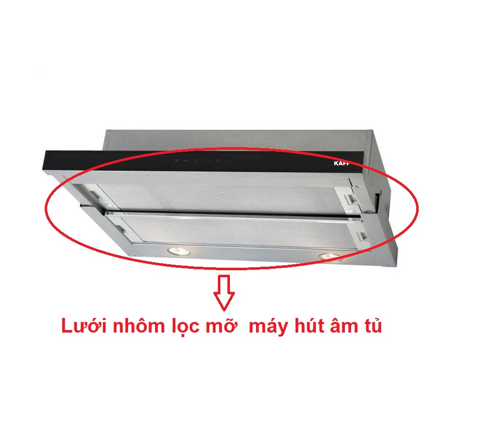 Phụ kiện máy hút mùi âm tủ, vỉ than hoạt tính - lưới chắn mỡ máy hút mùi kéo đẩy size 70