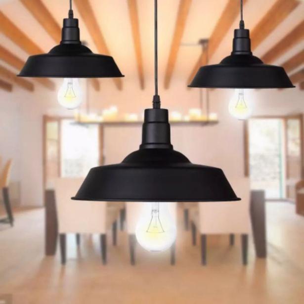 Đèn thả sắt sơn tĩnh điện đẹp chao đại phi 350 HL 6657-350