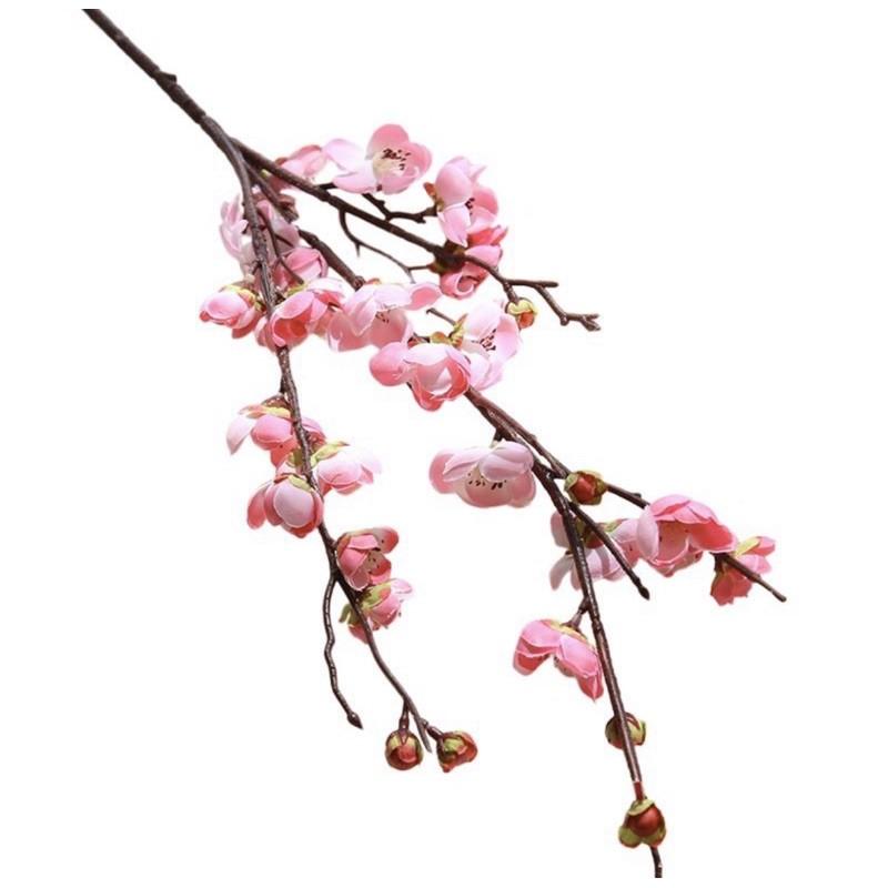 Hoa giả LMS- cành Mai nhân tạo 93cm trang trí tết, hoa decor hoa mùa xuân