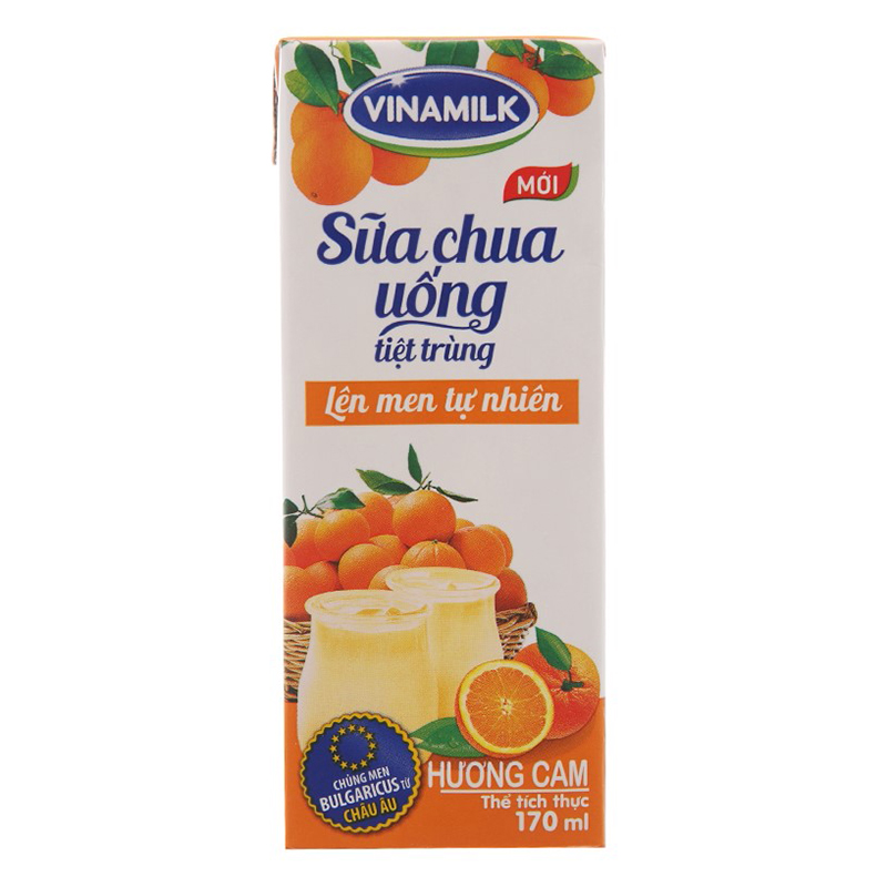 Thùng 48 Hộp Sữa Chua Uống Hương Cam Vinamilk (170ml)