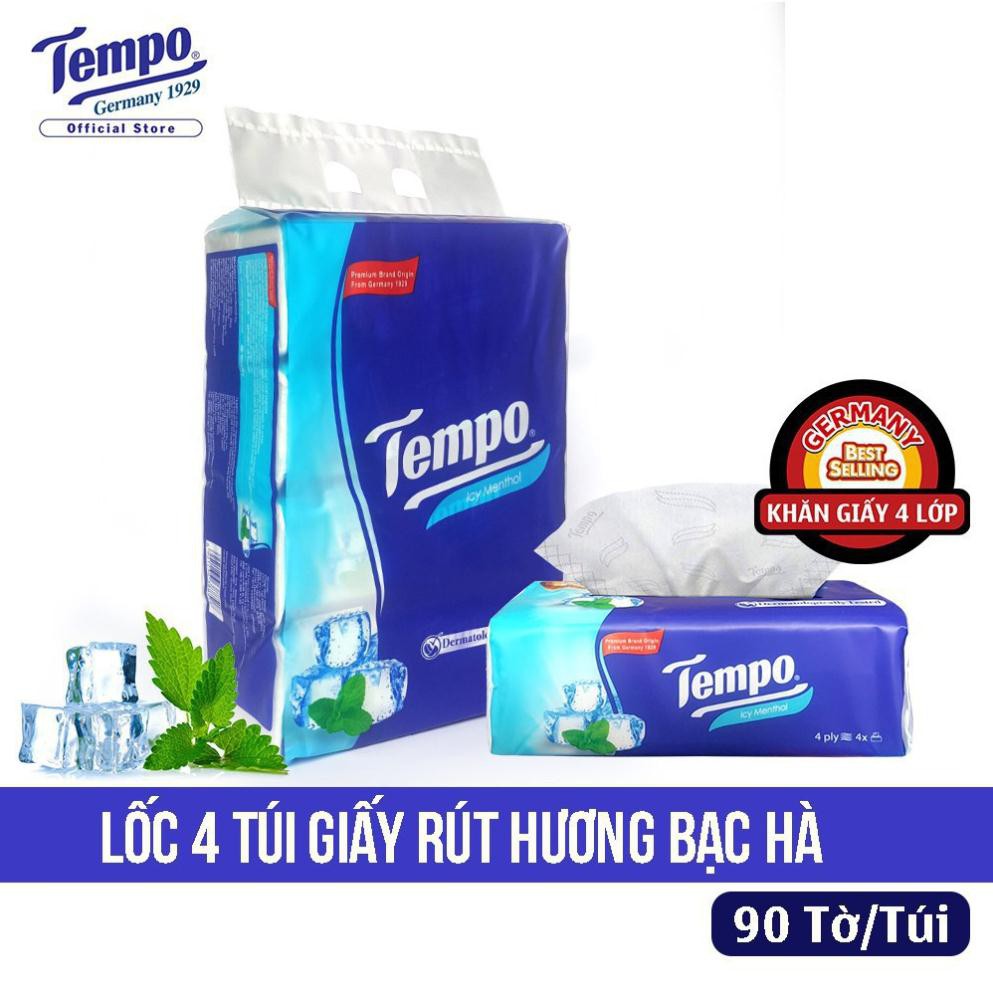 Khăn Giấy Rút Tempo Neutral (không mùi) 4 Lớp x 90 tờ