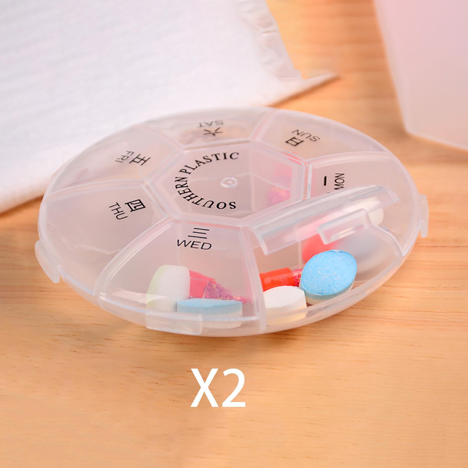 2 Pieces Weekly Box Organiser Travel Home