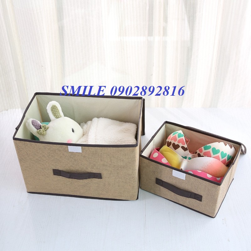 Hộp Vải Đựng Đồ ,Quần Áo,Đồ Cá Nhân,Ga Giường Có Thể Gấp Gọn Đựng Đồ Đa Năng Tiện Lợi