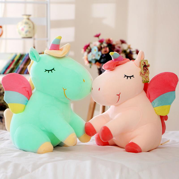 Gấu Bông Ngựa Một Sừng Unicorn (40 Cm) Gb17 (Màu Xanh Ngọc)