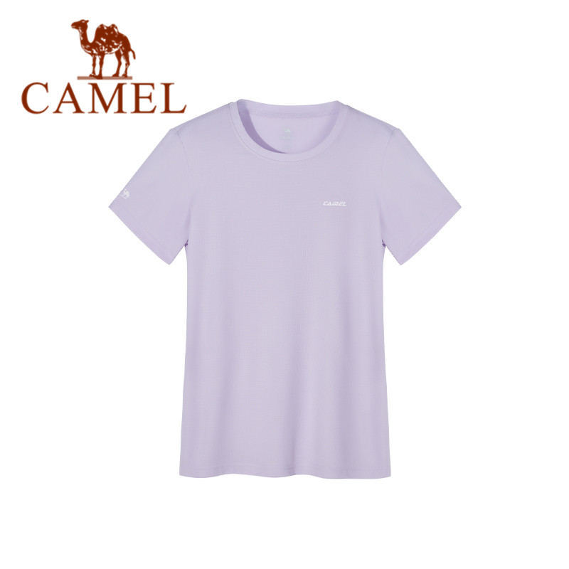 Áo thun nữ thể thao CAMEL mùa xuân hè mới thấm hút mồ hôi nhanh thời trang hàng đầu áo sơ mi nửa tay rộng thoáng khí thấm hút mồ hôi ngắn tay