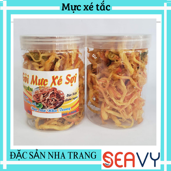 Đặc Sản Nha Trang - Mực Xé Sợi Tắc ,Seavy Hộp 500G