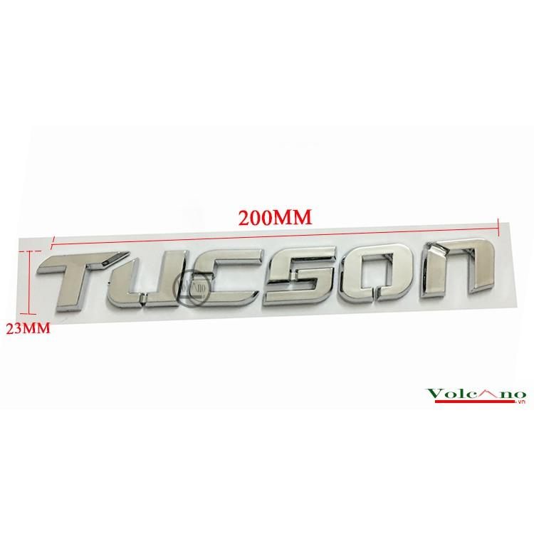 Tem Logo Chữ Nổi TUCSON Dán Đuôi Xe