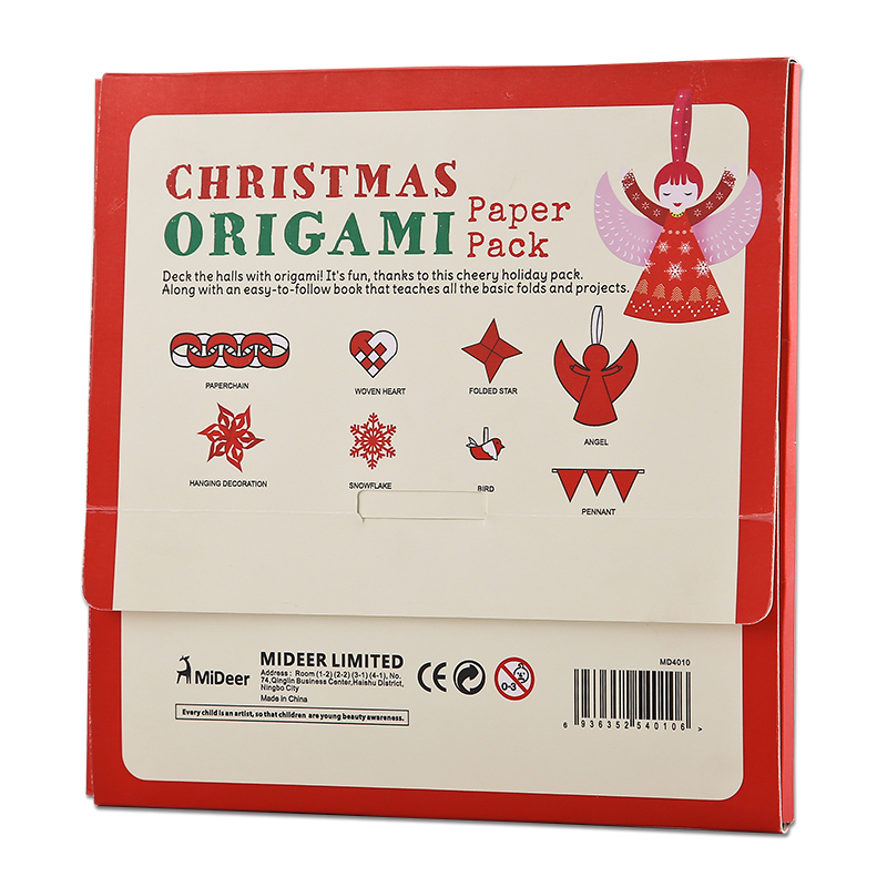 Mideer Christmas Origami - Bộ trò chơi xếp hình thủ công Mừng đón Giáng Sinh Noel cho bé từ 3 tuổi