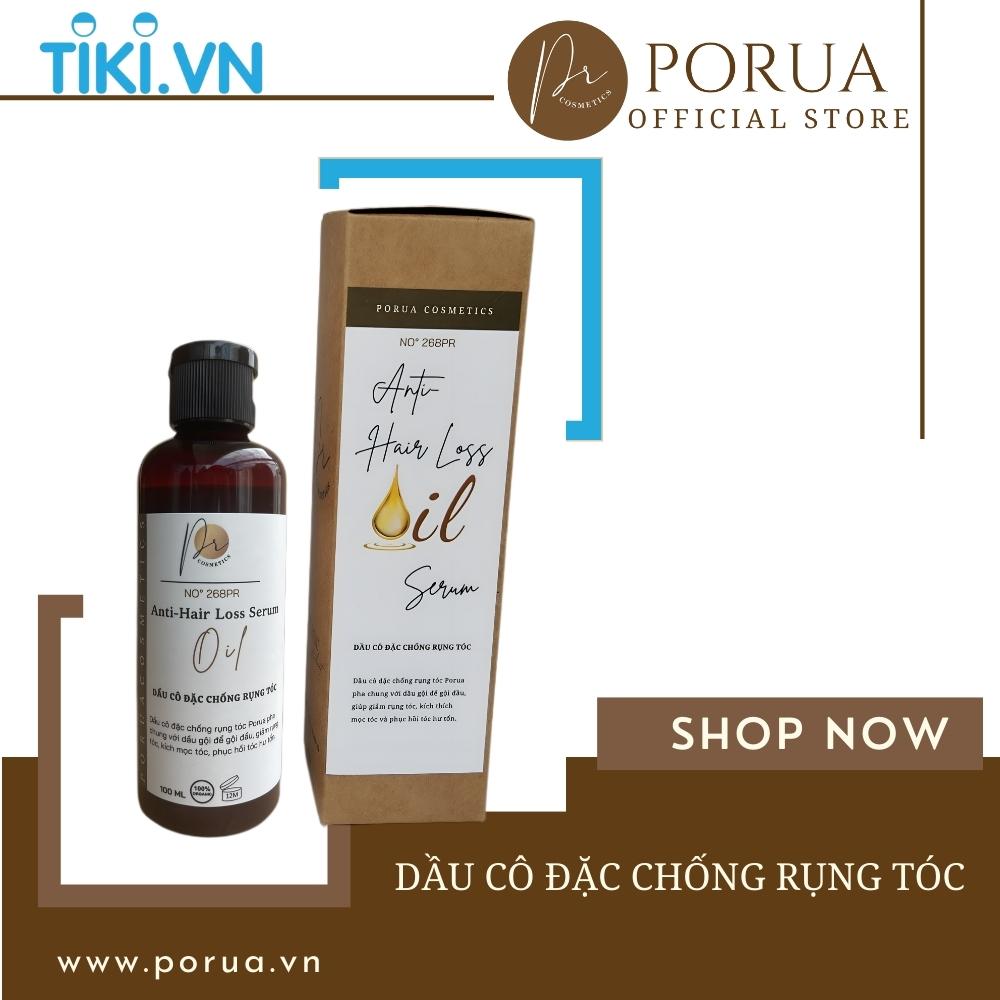 Dầu cô đặc chống rụng tóc PORUA 100ml pha với dầu gội giảm rụng tóc kích thích mọc tóc nuôi dưỡng tóc chắc khoẻ mềm mượt giảm gàu