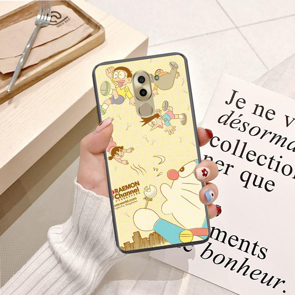 Ốp lưng điện thoại Huawei Gr5 2017 viền silicon dẻo TPU  hình Doremon Làm Duyên - Hàng chính hãng