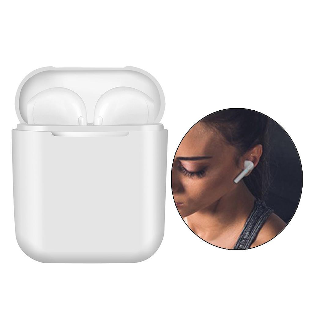 Handsfree Bluetooth Headphones Wireless Earphones Earbuds &amp; Charger White