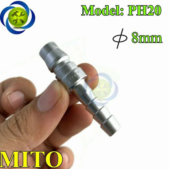 Đầu nối hơi 8mm đuôi chuột Mito PH20 Plug 5/16 House