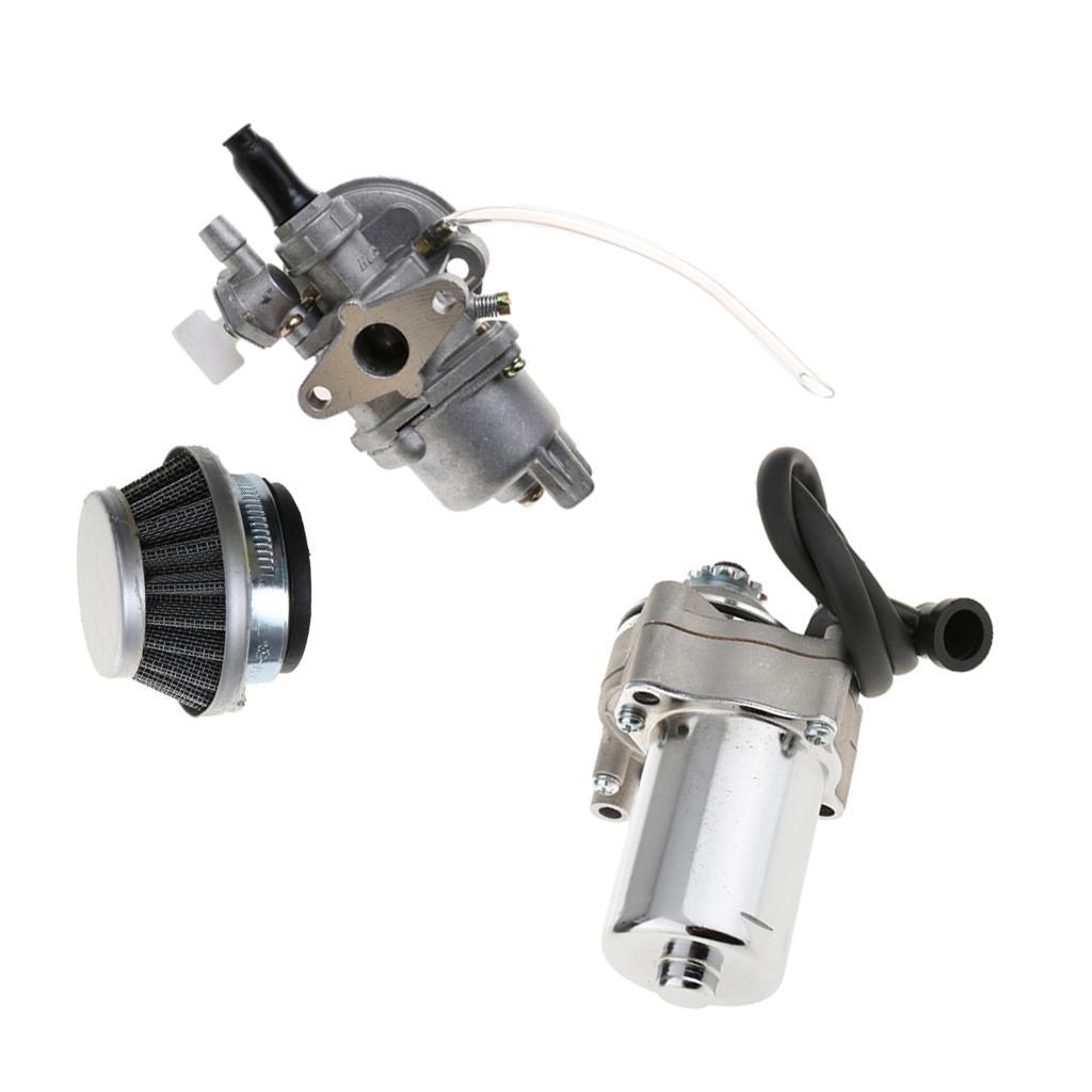 Electric Starter Motor+Carburetor with Air Filter for 50cc-110cc ATV Go Kart