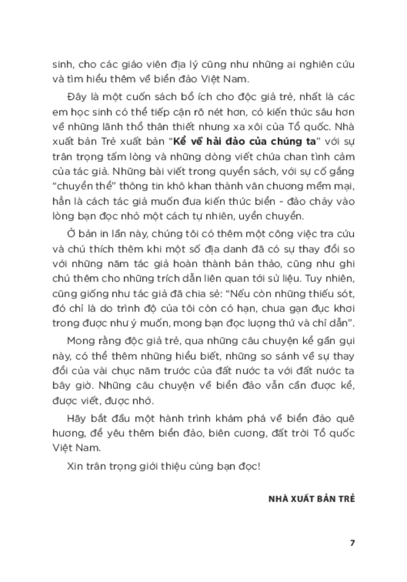 Kể Chuyện Biển Đảo: Kể Về Hải Đảo Của Chúng Ta _TRE